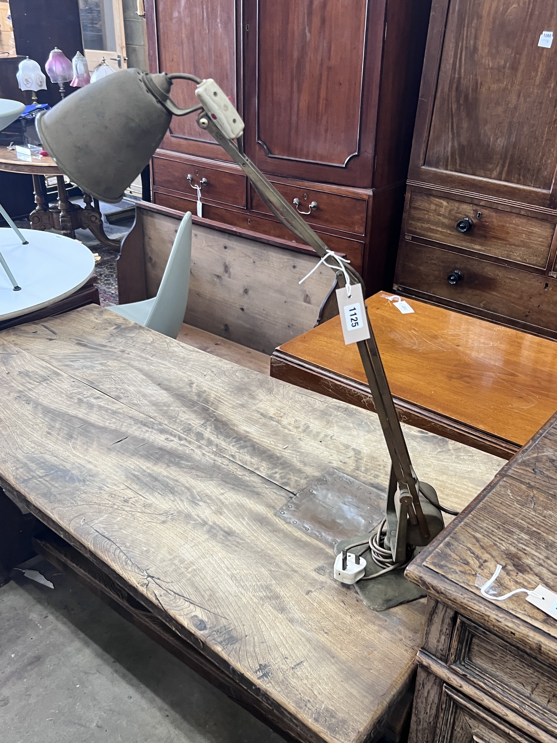 A 1950's Hadrill and Horstmann counter poise 'roller' lamp